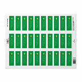 Étiquette Adresse de Retour pour la Remise des Diplômes Vert (Feuille entière)