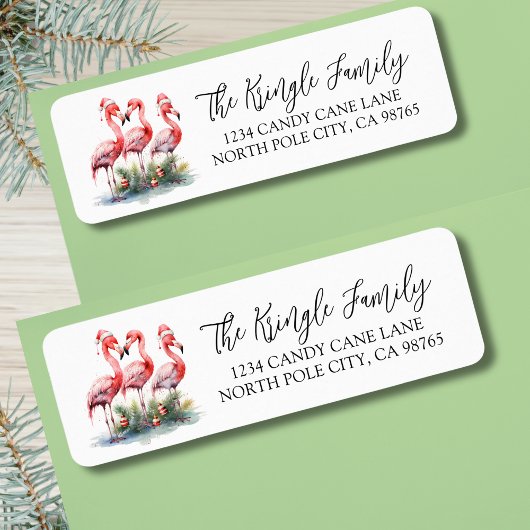 Étiquette Adresse de Retour pour Noël Tropical