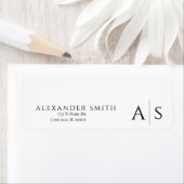 Étiquette Adresse de retour professionnelle simple minimalis (En situation)