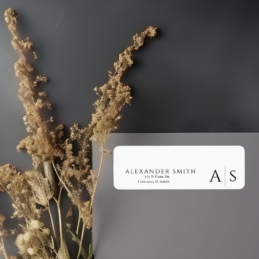 Étiquette Adresse de retour professionnelle simple minimalis