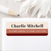 Étiquette Adresse de retour rétro couleur crème moderne terr (En situation)