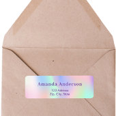 Étiquette Adresse de retour rose violet menthe