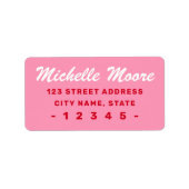 Étiquette Adresse de retour rouge rouge rétro (Devant)