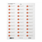Étiquette Adresse de Retour Rustique Feuille d'Automne (Feuille entière)