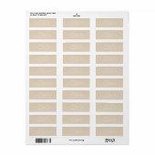 Étiquette Adresse de Retour Sable Chaud Élégant (Feuille entière)