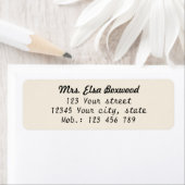 Étiquette Adresse de retour simple (En situation)