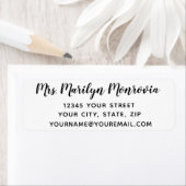 Étiquette Adresse de retour simple (En situation)