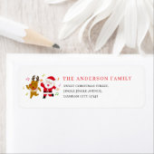 Étiquette Adresse de retour simple drôle moderne de Noël (En situation)