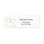 Étiquette Adresse de retour simple en or (Devant)