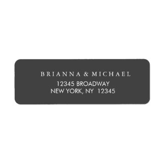 Étiquette Adresse de retour simple et blanc