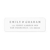 Étiquette Adresse de retour simple et moderne (Devant)