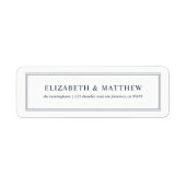 Étiquette Adresse de retour simple et moderne (Devant)