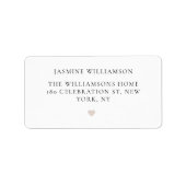 Étiquette Adresse de retour simple et simple (Devant)