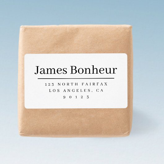 Étiquette Adresse de retour simple et sophistiquée