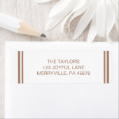 Étiquette Adresse de Retour Simple Moderne Boho Fêtes (En situation)
