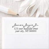 Étiquette Adresse de retour stylée et manuscrite moderne (En situation)