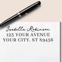 Adresse de retour stylée et manuscrite moderne