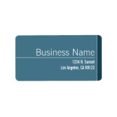 Étiquette Adresse de retour unique Blue & White Business (Devant)