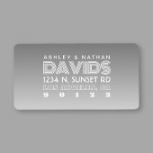 Étiquette Adresse de retour unique Creative Grey Ombre