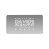 Étiquette Adresse de retour unique Creative Grey Ombre (Devant)