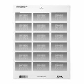 Étiquette Adresse de retour unique Creative Grey Ombre (Feuille entière)