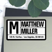 Étiquette Adresse de retour unique et moderne Bold | Blanc n