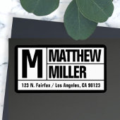 Étiquette Adresse de retour unique et moderne Bold | Blanc n