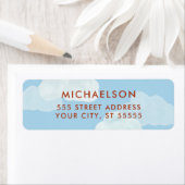 Étiquette Adresse de retour vers le haut et vers le bas (En situation)