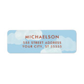 Étiquette Adresse de retour vers le haut et vers le bas (Devant)