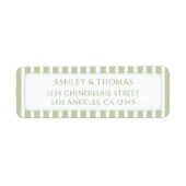 Étiquette Adresse de retour vert sauge (Devant)
