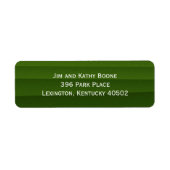 Étiquette Adresse de retour verte (Devant)