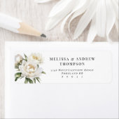 Étiquette Adresse de retour White Peony (En situation)