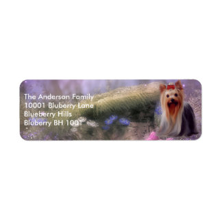 Étiquette Adresse de Retour Yorkshire Terrier
