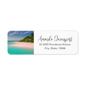 Étiquette Adresse de scène de plage tropicale Océan aigue-ma (Devant)