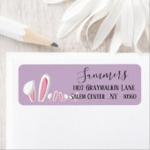 Étiquette Adresse de script du lapin de Pâques moderne (En situation)