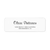 Étiquette Adresse de script moderne et élégant (Devant)