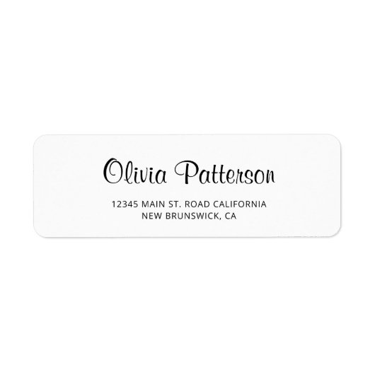 Étiquette Adresse de script moderne et élégant (Devant)