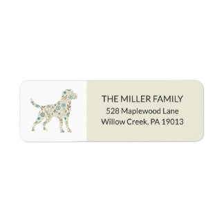 Étiquette Adresse de silhouette de chien Labrador Retriever