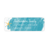 Étiquette Adresse de typographie à main tropicale (Devant)
