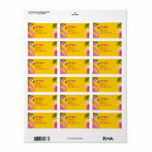 Étiquette Adresse de vacances de validation Pinky (Feuille entière)