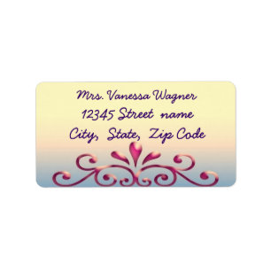 Étiquette Adresse décorative label2