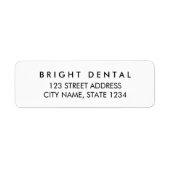 Étiquette Adresse d'entreprise moderne simple (Devant)