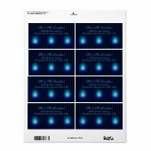 Étiquette Adresse des bandes bleues (Feuille entière)