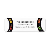 Étiquette Adresse des voitures de course (Devant)