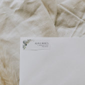 Étiquette adresse d'eucalyptus aquarelle