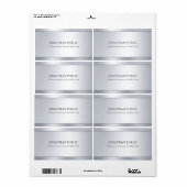 Étiquette Adresse d'expédition argentée simple moderne créat (Feuille entière)