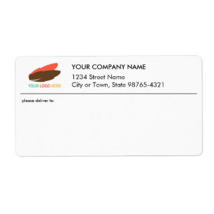 Étiquette Adresse d'expédition de paquet de logo d'affaires