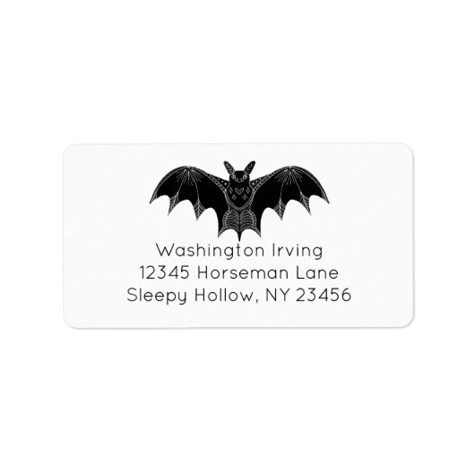 Étiquette Adresse d'Halloween de chaume éffrayante (Devant)