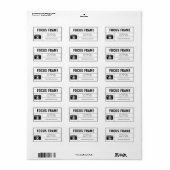 Étiquette Adresse d'illustration du photographe de caméra (Feuille entière)