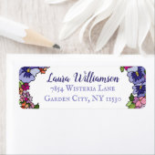 Étiquette Adresse d'illustration florale brillante classique (En situation)